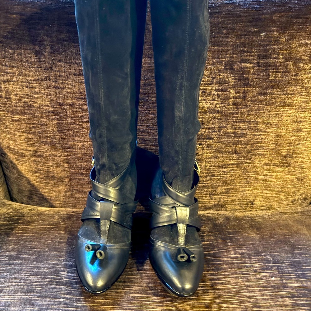 Bally black boots, used only one time